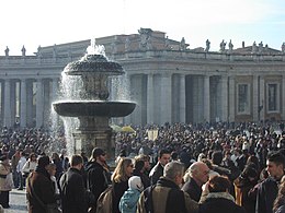 Laity in the St Peter's Square, Vatican City, Rome, Italy Waiting for the Pope on St Peter's Square.jpg