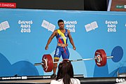 Deutsch: Gewichtheben bei den Olympischen Jugendspielen 2018; Tag 2, 10. Oktober 2018; Jungen 62 kg English: Weightlifting at the 2018 Summer Youth Olympics at 8 October 2018 – Boys' 62 kg