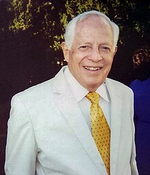 Photo of William Conrad Gibbons at home in Monroe, Virginia during the wedding of his daughter Gayle Gibbons Madeira in September 2002