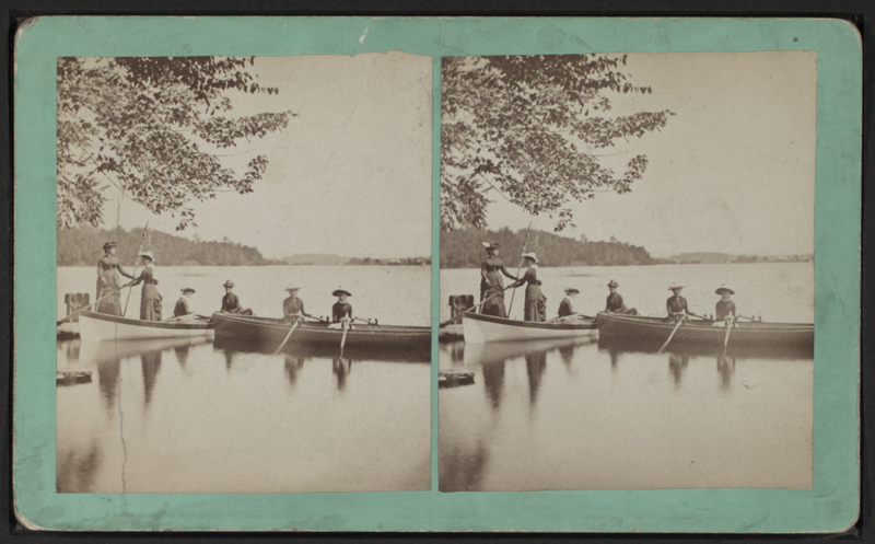 File:Women boating on lake, Monticello, N.Y, by Milliken.png