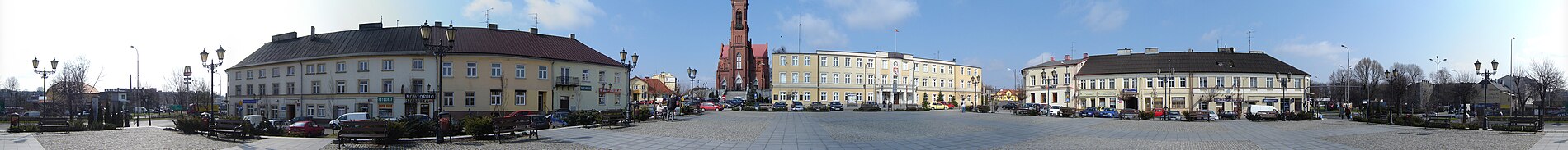 Panorama of the Jan Paweł II square in Zgierz.