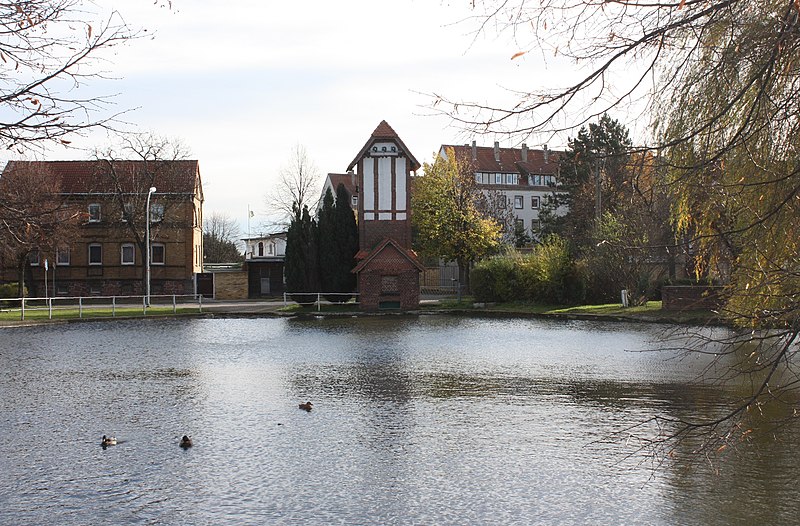 File:Zschortau (Rackwitz), the village pond.jpg