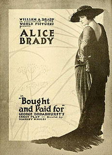 <i>Bought and Paid For</i> (1916 film) 1916 silent film