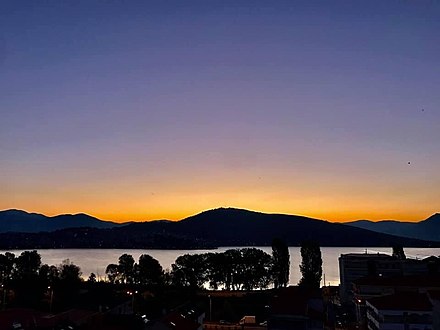 Dawn at Kastoria lake