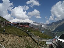 Visitor Cafe and Viewpoint to Mt. Elbrus, above the Baksan River valley