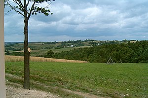 Pševorskas apriņķa ainava (Skats Javorņikas Polskas gminas Hucisko Javorņicke ciemā)