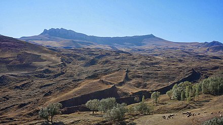 The volcanic structure in eastern Anatolia, which looks similar to a ship