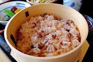 <span class="mw-page-title-main">Red bean rice</span> Rice cooked with red beans