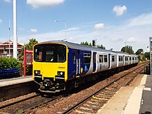 Northern Trains Class 150 at Bromley Cross in 2021 150001 at Bromley Cross.jpg