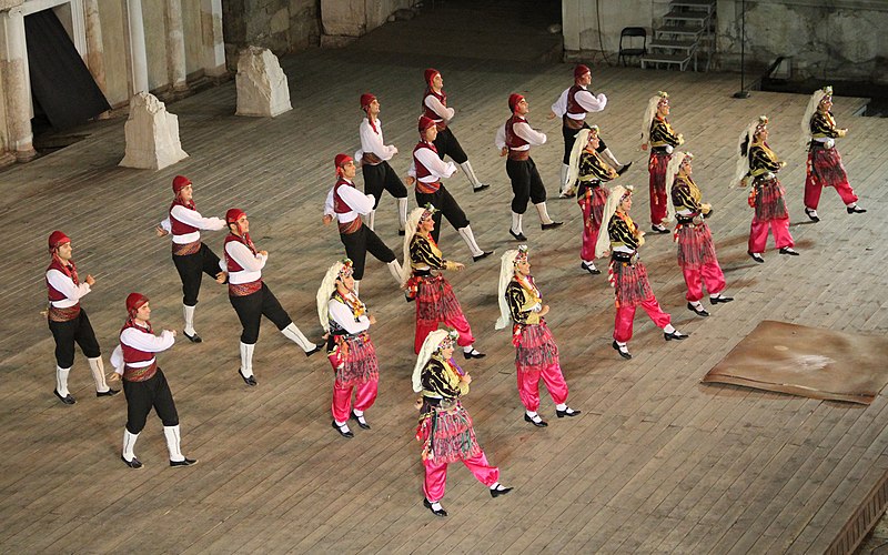 File:18th International Folklore Festival 2012, Plovdiv (Bulgaria) - Turkish dance group 22.jpg