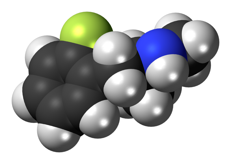File:2-Fluoromethamphetamine molecule spacefill.png