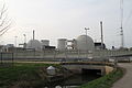 Das Kernkraftwerk Biblis in Südhessen, Block A (rechts) - Block B (links)