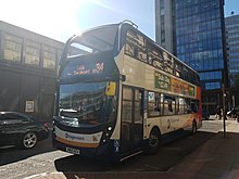 A newer Alexander Dennis Enviro400 MMC, branded in the company's former corporate livery, part of the Stagecoach in Wigan fleet. 20180513 164244 - Flickr - 7beachbum.jpg