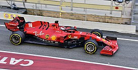 2020 Formula One test Barcelona, ​​​​Ferrari SF1000, Leclerc.jpg