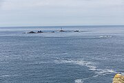 Land's End, the most westerly point in England, in May 2021.