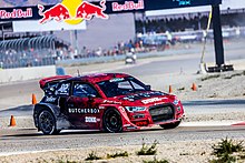 Bigham driving at Utah Motorsports Campus in Nitro Rallycross. 2021 Nitro Rallycross - RD1 Utah (51524160134).jpg