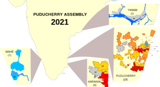 <span class="mw-page-title-main">2021 Puducherry Legislative Assembly election</span> Legislative assembly election in Puducherry