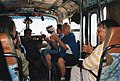 Reisegruppe im Kleinbus (Mitte: Reiseleiterin Frau Dr. Gerke)