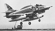 A VA-205 A-4L in 1975. A-4L VA-205 CV-60 NAN9-75.jpg