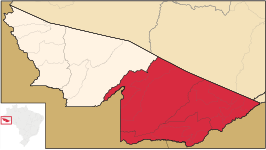 Ligging van de Braziliaanse mesoregio Vale do Acre in Acre