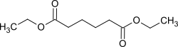 Structural formula of diethyl adipate