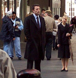 Ben Affleck filming the 2010 drama The Company...