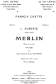 Albéniz - Merlin - title page of the piano score - Parie 1906