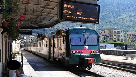 A Trenord train to Sondrio in Tirano
