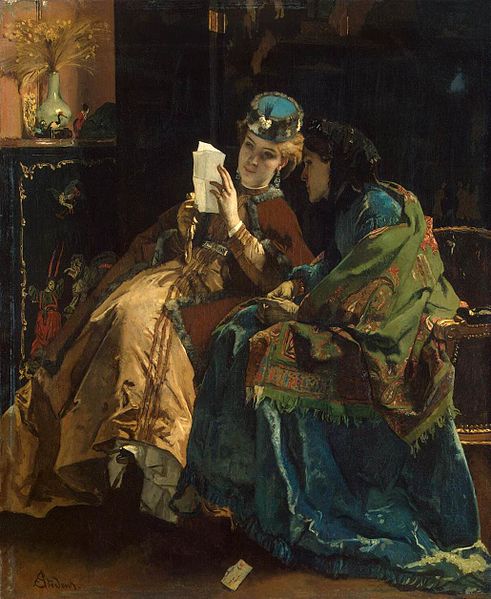 File:Alfred Stevens - Pleasant Letter - WGA21789.jpg