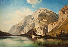 Il lago di Toblino in un dipinto di Alois Kirnig