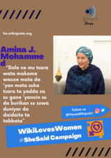 Amina J. Mohammad SheSaid 2023 Hausa Wikiquote campaign