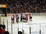 Scuffle after the whistle