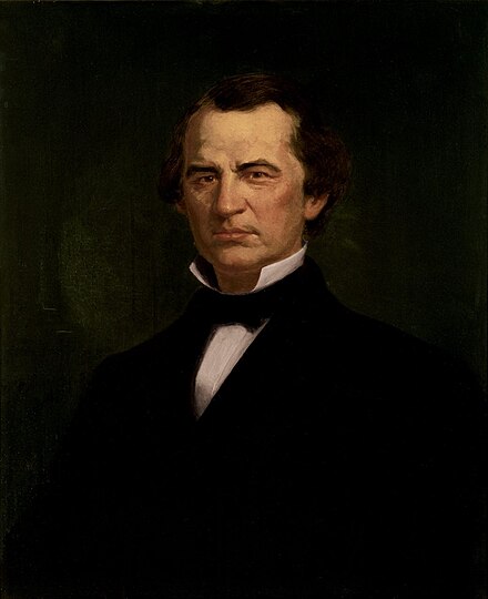 Official portrait of President Johnson, c. 1880