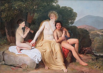 Apolo, Jacinto y Ciprés haciendo música y canto (1831–1834)