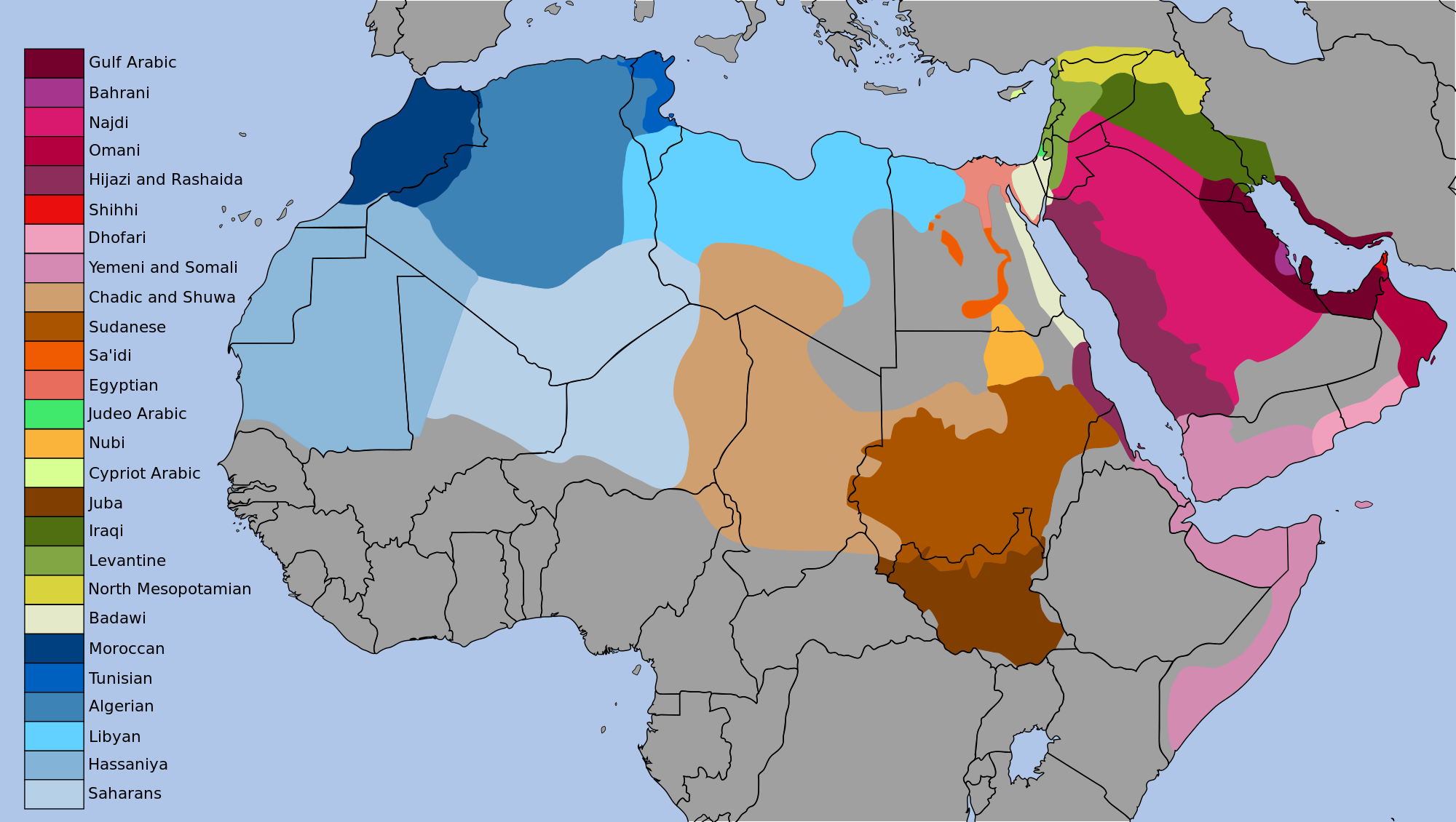 varieties of arabic - wikipedia