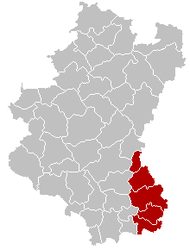 Arrondissement di Arlon – Mappa