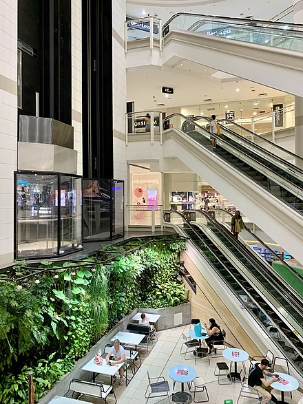 The inside of a typical Australian shopping mall
