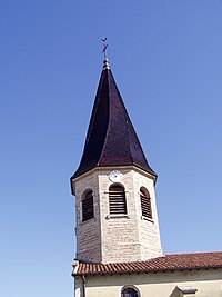 Campanário da igreja de Attignat