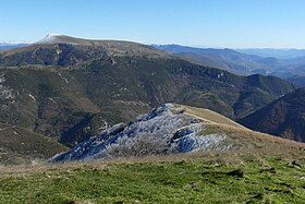 Vue de la montagne d'Angèle depuis le sommet de la Miélandre.