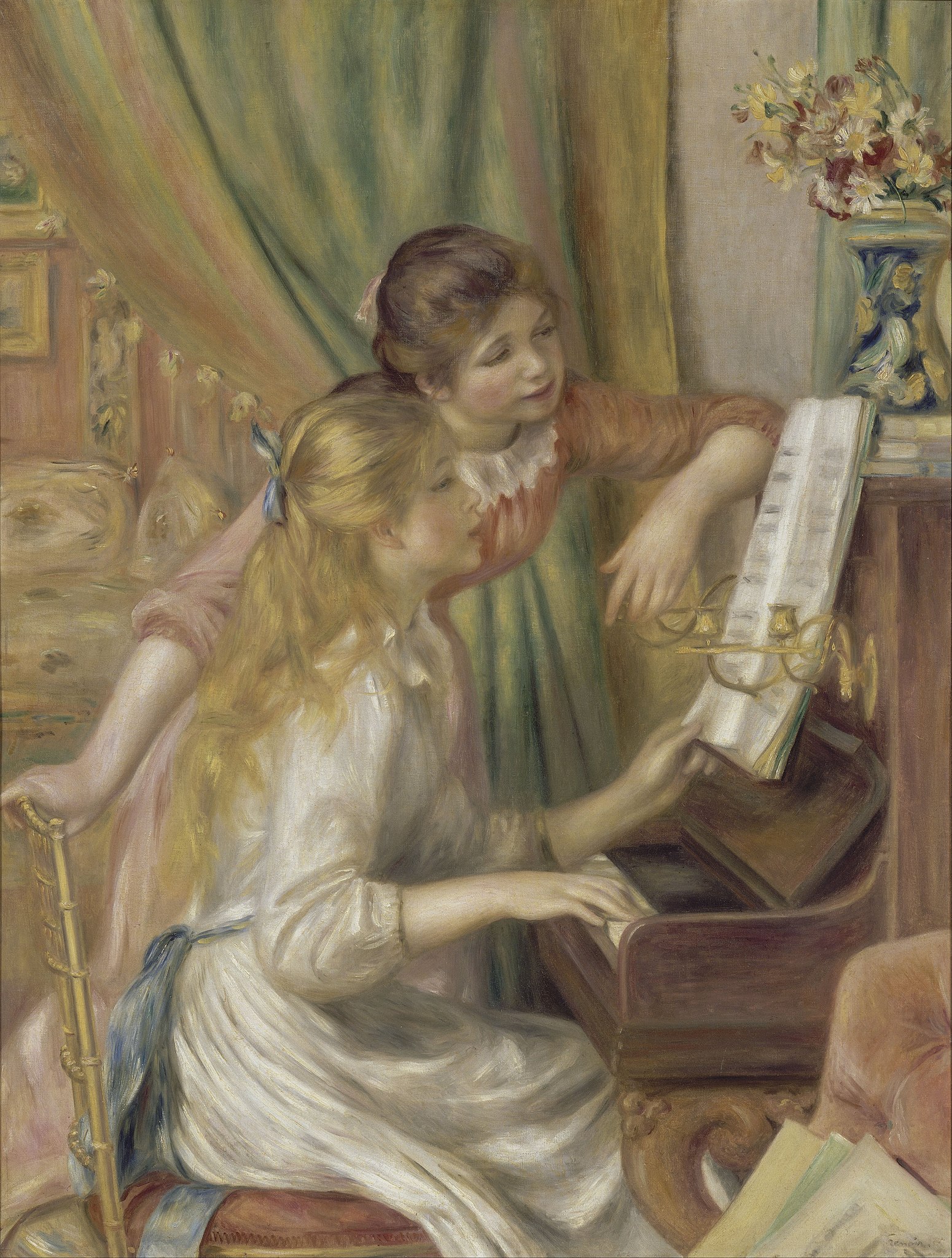 File:Auguste Renoir - Young Girls at the Piano - Google Art