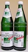 Mineralwasser Bad Kissinger, früher abgefüllt in Glasflaschen
