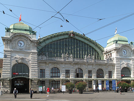 Basel Bahnhof SBB, self-proclaimed "world's first international railway station."