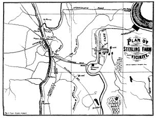 Map of Sterling Plantation and vicinity Battle of Stirling's Plantation.jpg