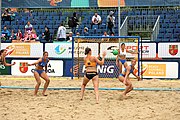 Deutsch: Beachhandball Europameisterschaften 2019 (Beach handball Euro); Tag 6: 7. Juli 2019 – Spiel um Platz Drei, Frauen, Kroatien-Niederlande 0:2 (14:23, 20:22) English: Beach handball Euro; Day 6: 7 July 2019 – Women's Bronze Medal Match – Croatia-Netherlands 0:2 (14:23, 20:22)