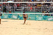 Deutsch: Beachvolleyball bei den Olympischen Jugendspielen 2018; Tag 11, 17. Oktober 2018; Mädchen, Finale – Italien (Claudia Scampoli & Nicol Bertozzi)- Russland (Maria Woronina & Maria Botscharow) 0:2 (19–21/19–21) English: Beach volleyball at the 2018 Summer Youth Olympics at 17 October 2018 – Girls Final – Italy (Claudia Scampoli & Nicol Bertozzi) - Russia (Maria Voronina & Maria Bocharova) 0:2 (19–21/19–21)