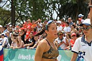 Deutsch: Beachvolleyball bei den Olympischen Jugendspielen 2018; Tag 11, 17. Oktober 2018; Mädchen, Finale – Italien (Claudia Scampoli & Nicol Bertozzi)- Russland (Maria Woronina & Maria Botscharow) 0:2 (19–21/19–21) English: Beach volleyball at the 2018 Summer Youth Olympics at 17 October 2018 – Girls Final – Italy (Claudia Scampoli & Nicol Bertozzi) - Russia (Maria Voronina & Maria Bocharova) 0:2 (19–21/19–21)