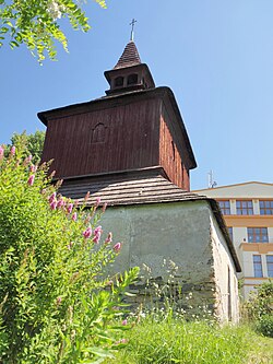 Zvonice ve Žlebech.