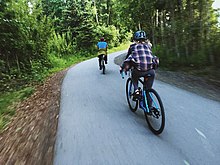 Anchorage locals enjoy a scenic bike ride through the Lynn Ary Park corridor of the Tony Knowles Coastal Trail Biking the Coastal Trail .jpg