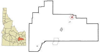Bingham County Idaho Incorporated and Unincorporated areas Shelley Highlighted.svg