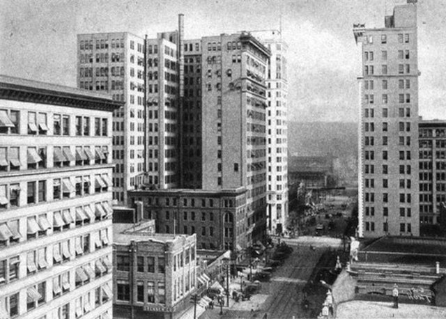 The developing skyline of Birmingham in 1915
